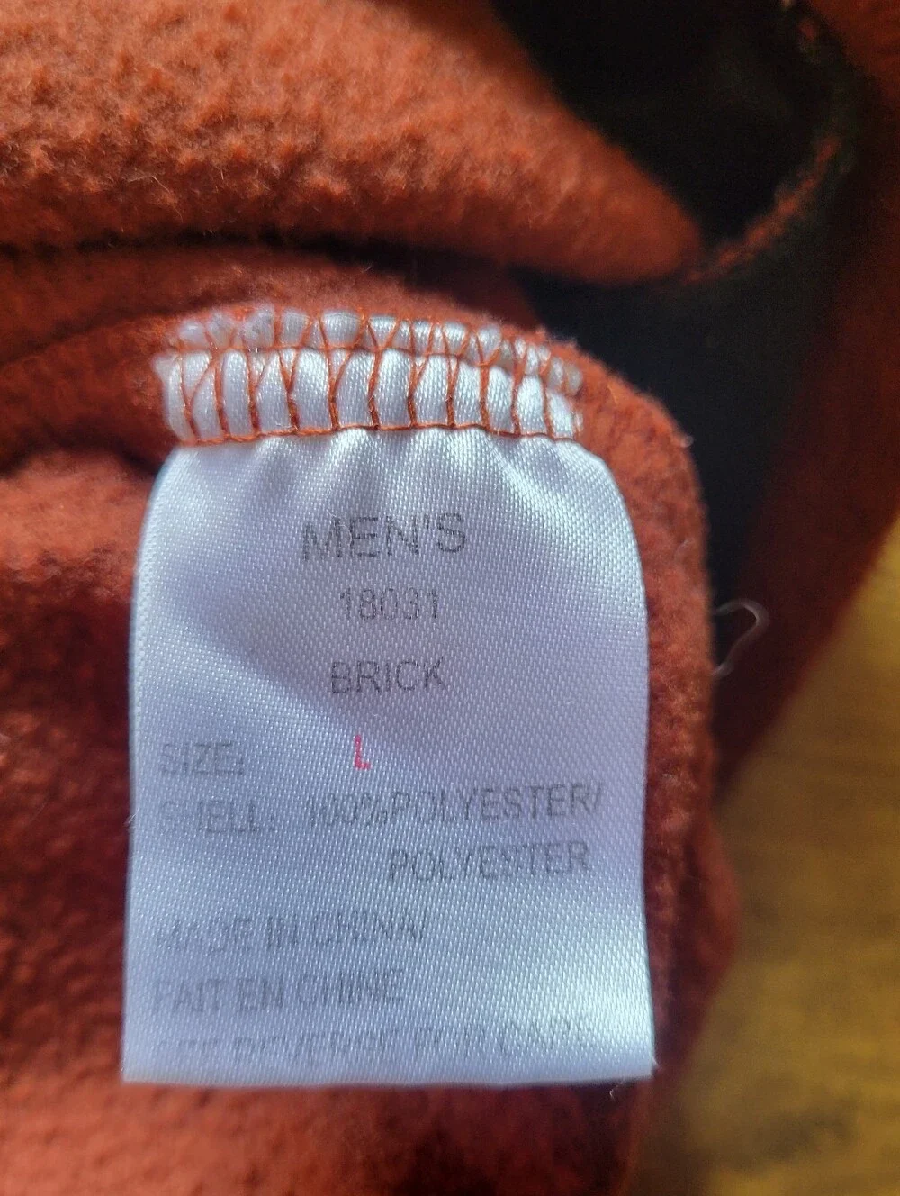 Woolrich Fleece Full-Zip Vest Sleeveless Pockets Burnt Orange Men's Large
